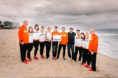 Am Strand von Rio 2016, u.a. mit Kristina Vogel, Linda Stahl, Ruth Spelmeyer, Herbert Hainer, Alfons Hörmann, Martin Kaymer, Miriam Welte, Gina Lückenkemper